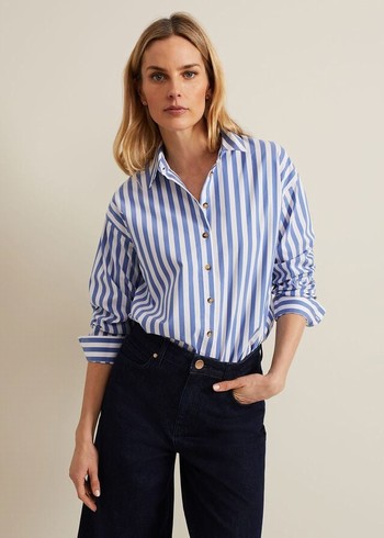 Phase Eight Stripe Shirts Blue Canada | KYJMWN-263